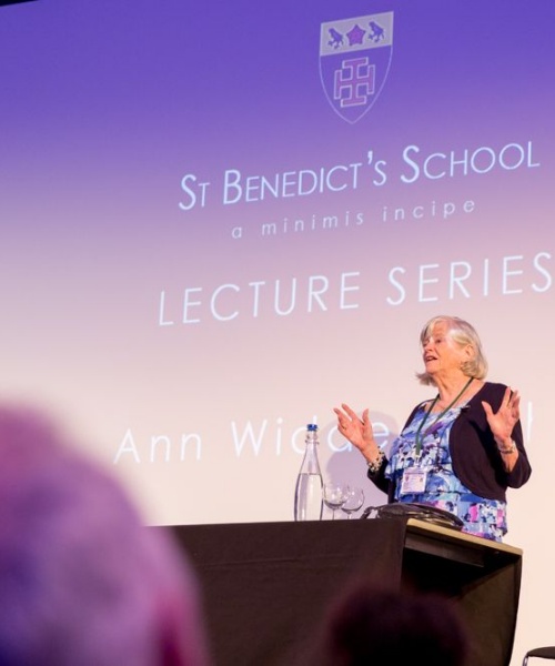 News » Ann Widdecombe launches the St Benedict’s lecture series